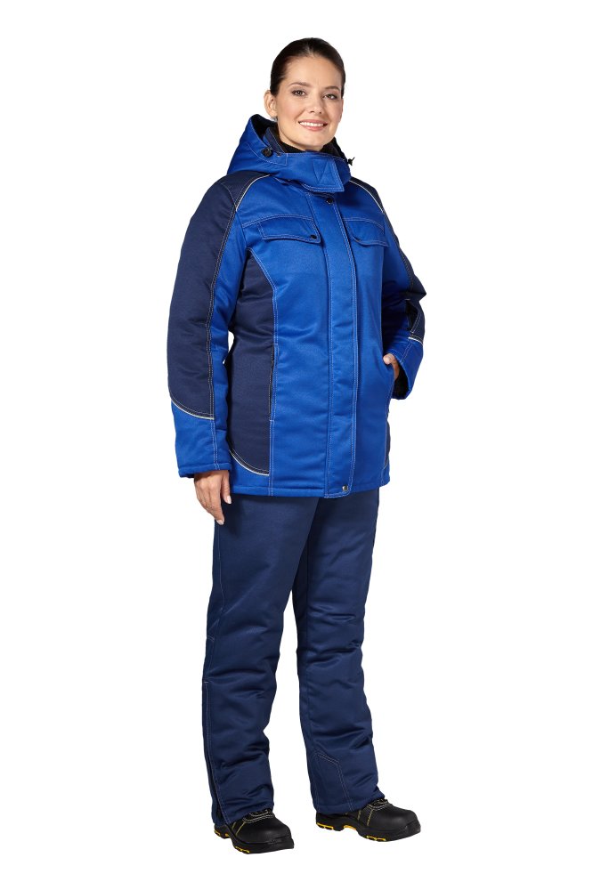 Костюм рабочий женский зимний "Страйк" цвет василек/темно-синий
