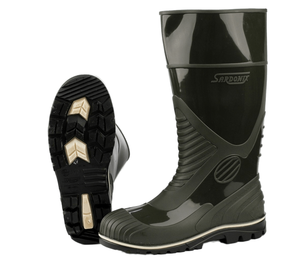 Сапоги ПВХ мужские высокие оливковые МБС КЩС с металлическим подноском SARDONIX