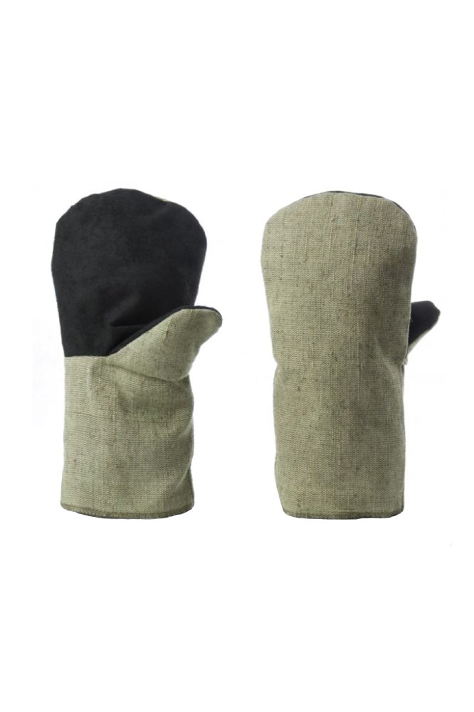 Рукавицы рабочие с огнеупорной пропиткой брезентовые 