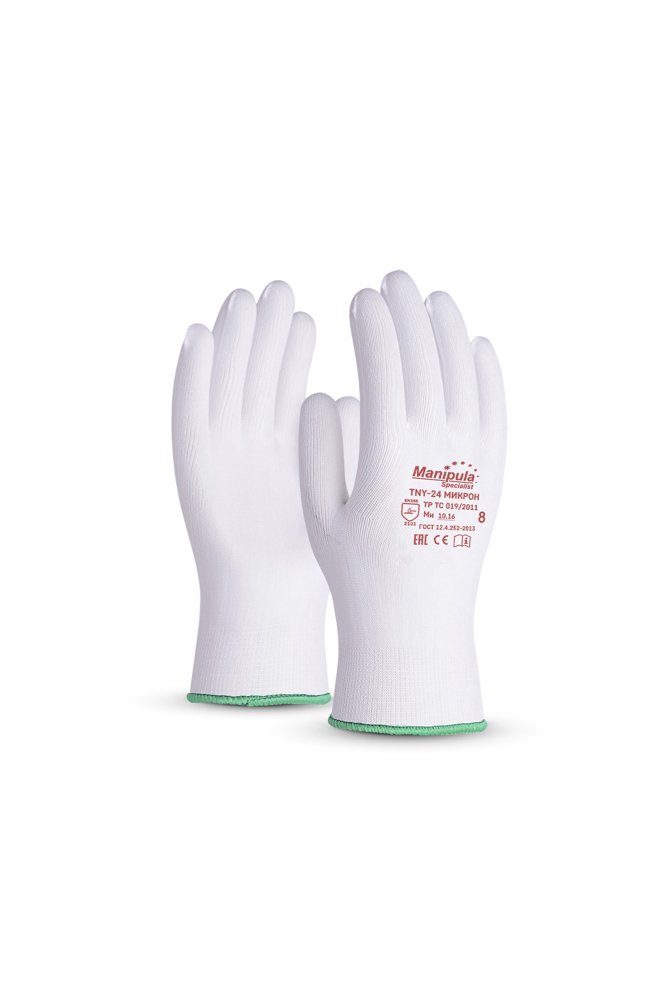 Перчатки рабочие "Микрон TNY-24" бесшовные безворсовые