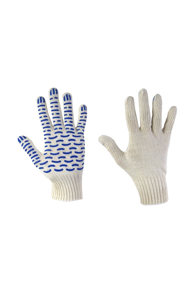 Перчатки рабочие бесшовные "Премиум" ХБ с ПВХ покрытием