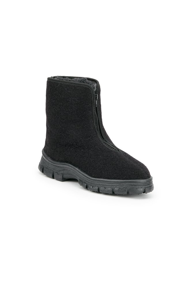 Ботинки мужские зимние утепленные суконные цвет черный