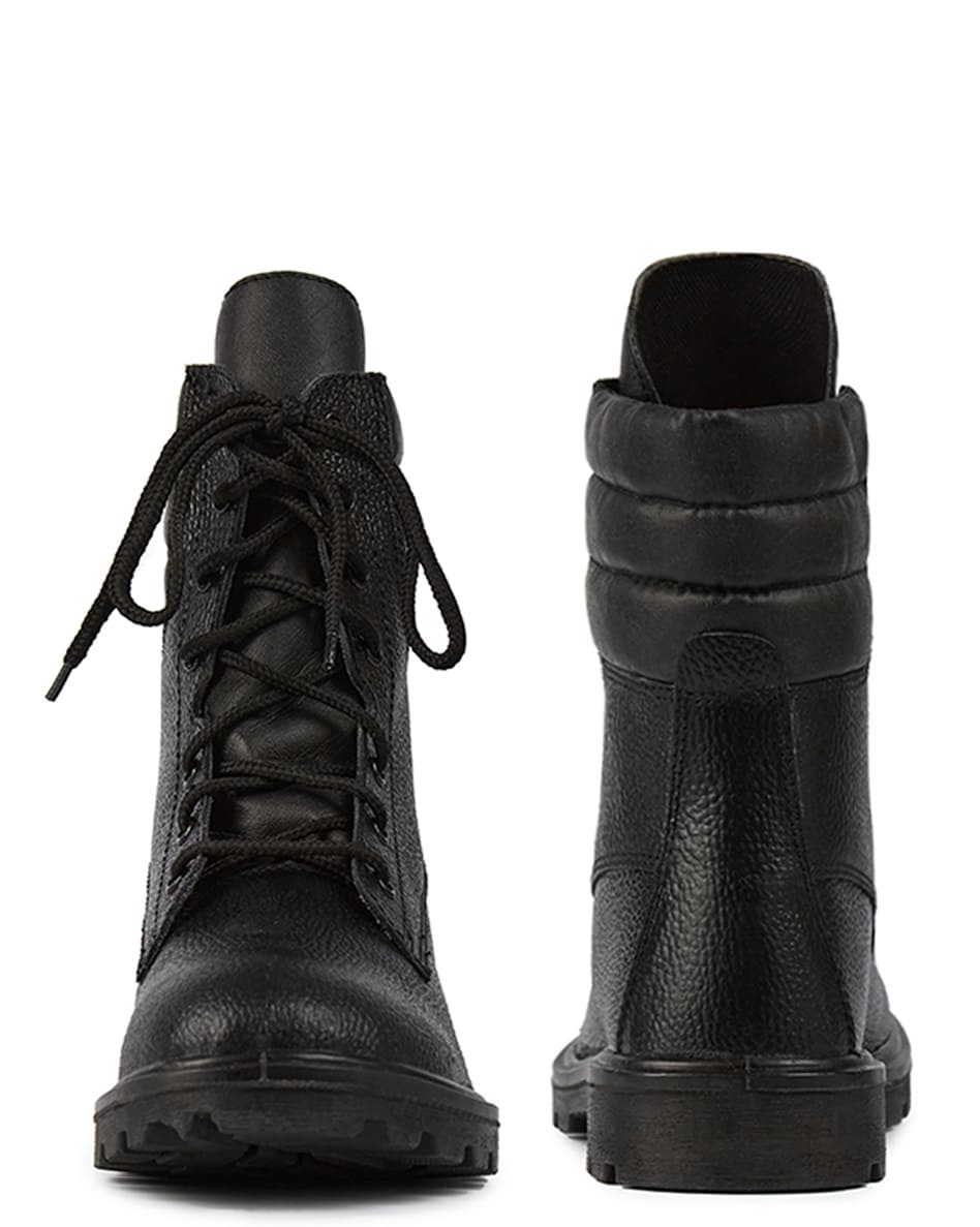 Ботинки с высокими берцами "АРСЕНАЛ", нат.кожа, цвет: черный