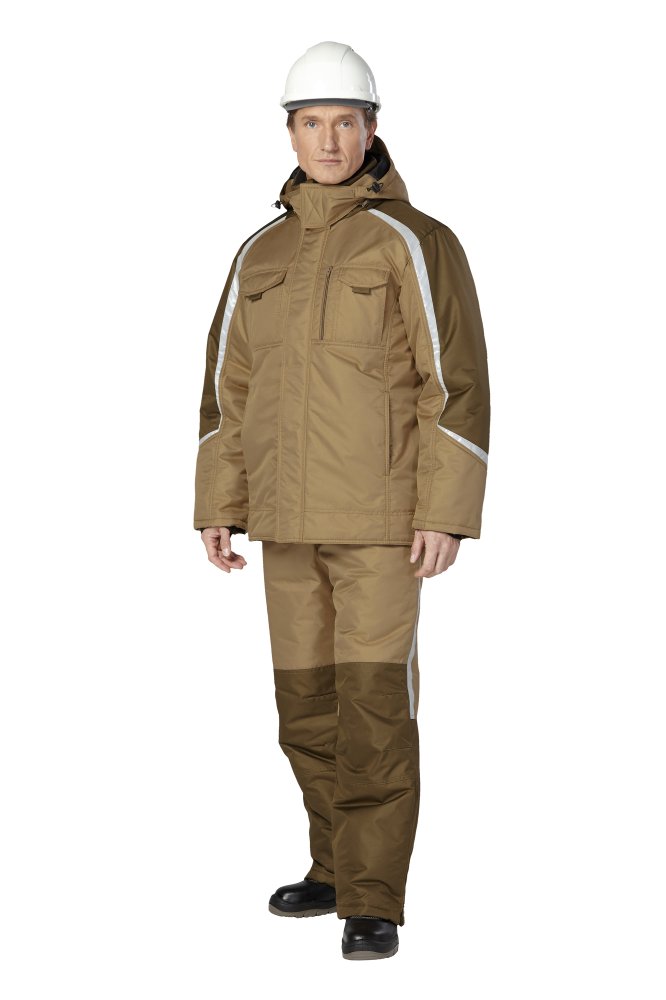 Костюм рабочий мужской зимний "Финикс" цвет бежевый/хаки