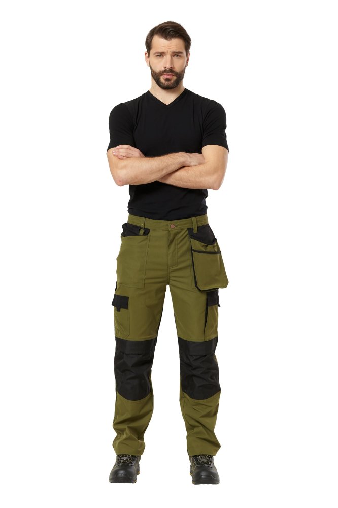 Брюки рабочие мужские летние "Forest" цвет хаки/черный