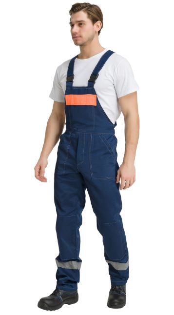 Костюм "Чикаго" с полукомбинезоном (т.синий/оранжевый)