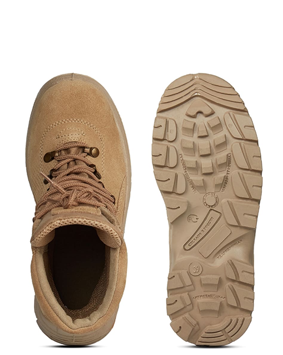 Ботинки с высокими берцами "Cobra D-8" бежевые, натуральная кожа