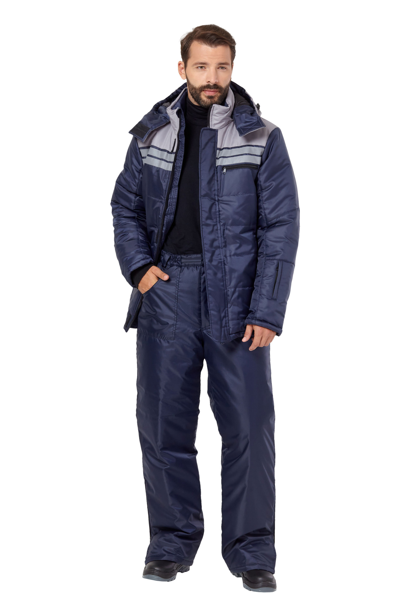 Брюки рабочие мужские зимние "Эребус" цвет темно-синий