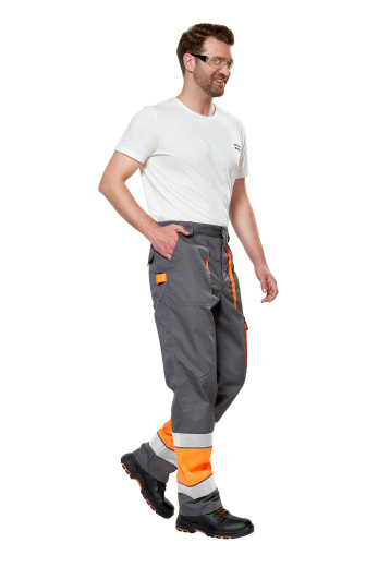 Костюм сигнальный рабочий мужской летний "Илион" цвет оранжевый/темно-серый