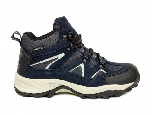 Треккинговые ботинки Bolan (Болан) (п\э,вставки из замши, синий) PTBD-03BL