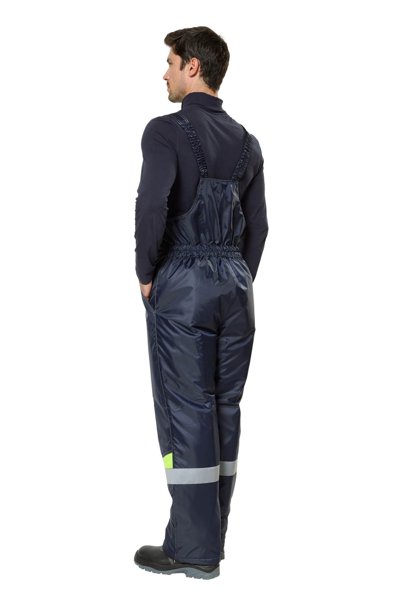 Костюм рабочий мужской зимний "Комфорт" цвет темно-синий/неоновый