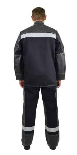 Костюм сварщика «ЦЕРБЕР» комбинированный (хлопок + арамид /панокс с силиконовым покрытием), КС-07