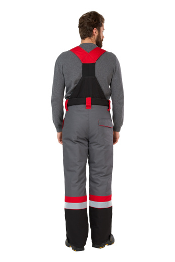 Костюм зимний рабочий мужской  "Памир" цвет серый/черный/красный