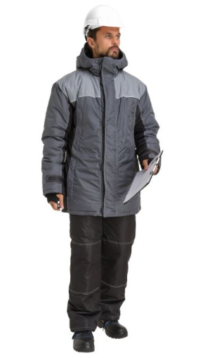 Куртка "Город" утепленная (т.сер/черн/св.сер)