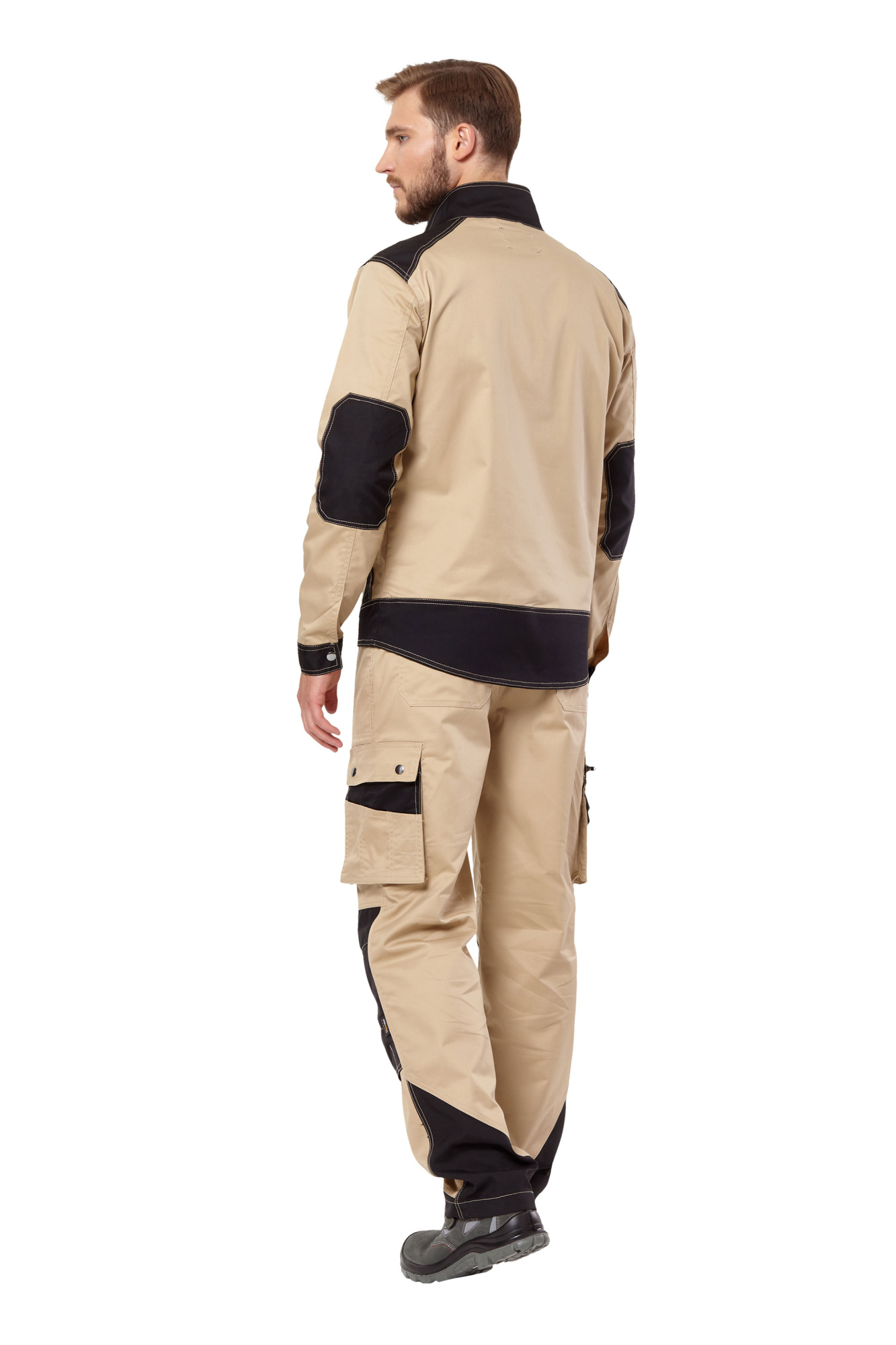 Куртка рабочая мужская летняя "Velar" цвет бежевый/черный
