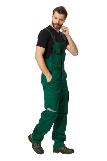 Полукомбинезон рабочий мужской летний "Алатау" цвет зеленый/черный