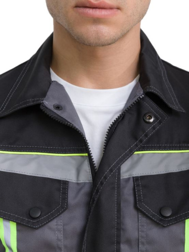 Костюм "Оптима NEO" (т.сер/черн/лайм)