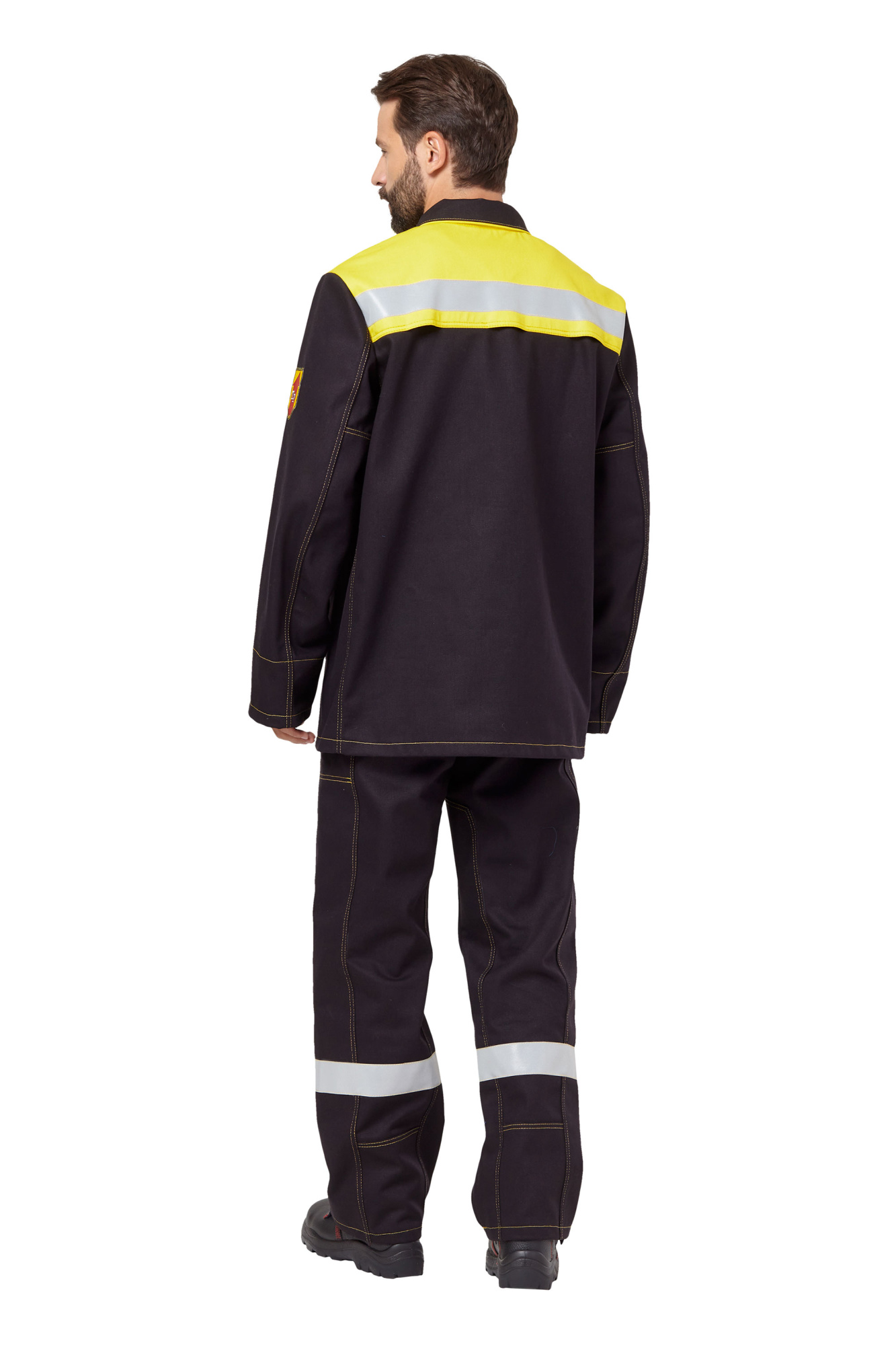 Костюм сварщика мужской летний "Файмер 2" цвет черный/желтый