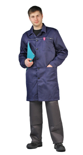 Синий мужской халат Валент