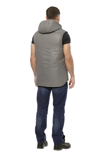 Жилет утепленный "Универсальный" цвет серый/неоновый