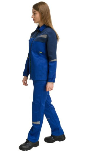 Костюм женский "Монтана" с брюками (василек/т.синий)