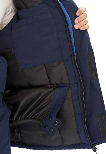 Костюм зимний "ВЕКТОР-УЛЬТРА" куртка/полукомб, цвет: т.синий