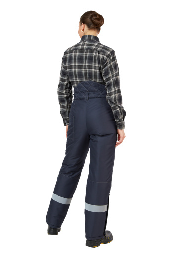 Костюм рабочий женский зимний "Сунтар" цвет темно-синий/василек
