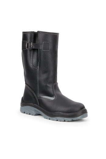 Сапоги рабочие летние/демисезонные "Комфорт" кожаные с МП цвет черный