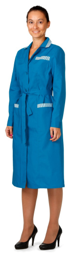 Халат женский бирюзовый (длинный рукав)