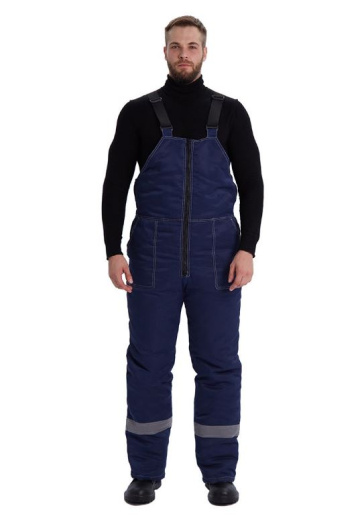 Костюм зимний "ВЬЮГА" куртка/полукомб. цвет: т.синий/василек