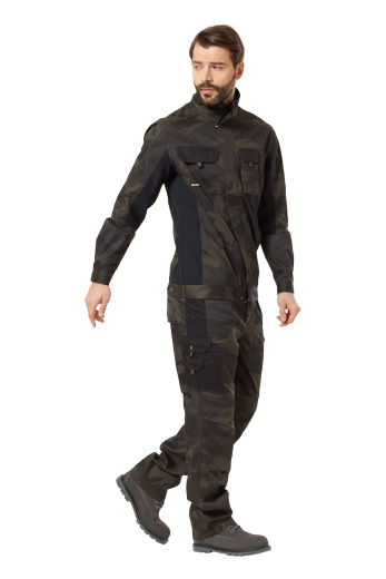 Куртка мужская летняя "Axel" камуфляжная цвет хаки/черный