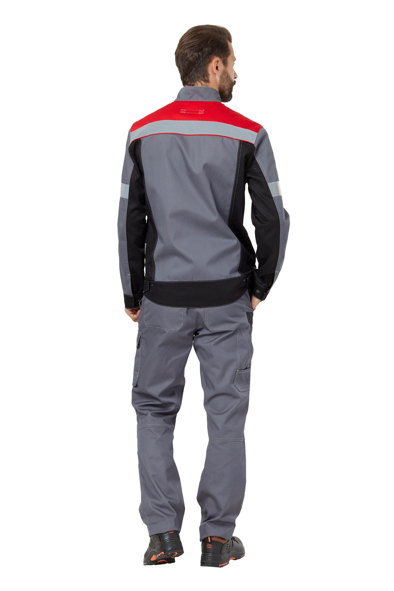 Костюм рабочий мужской летний "Памир" цвет серый/черный/красный