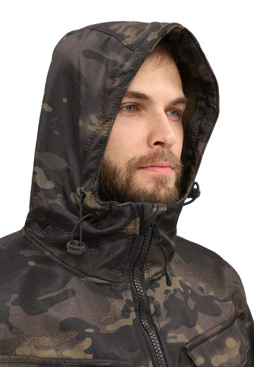 Костюм "РОВЕР" куртка/брюки, цвет: кмф "Мультикам черный", ткань: Полофлис