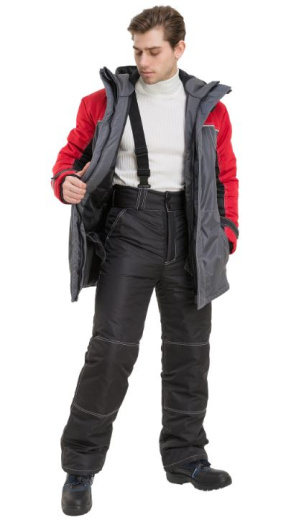 Куртка "Город" утепленная (т.сер/черн/красн)