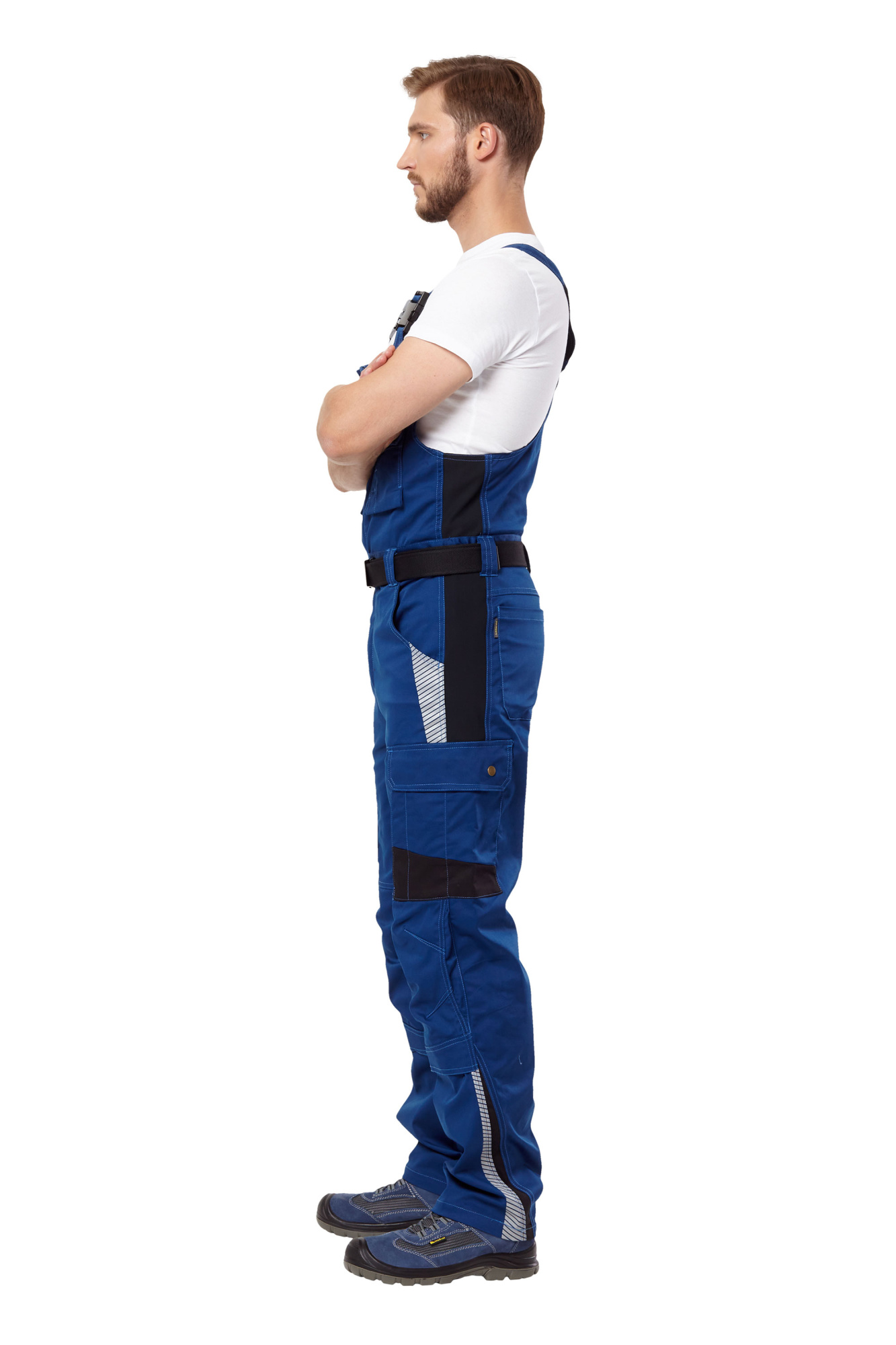 Полукомбинезон рабочий мужской летний "Azur" цвет синий/черный