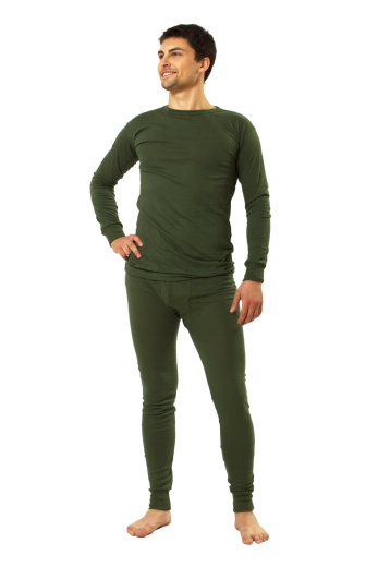 Белье трикотажное х/б цвет олива