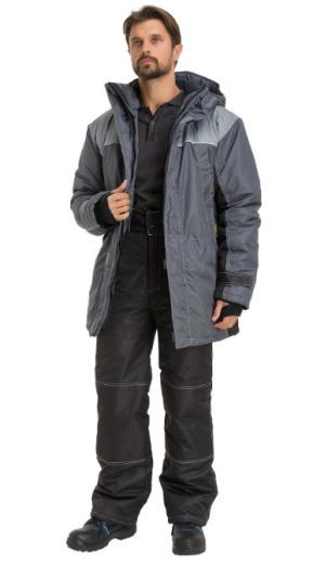 Куртка "Город" утепленная (т.сер/черн/св.сер)