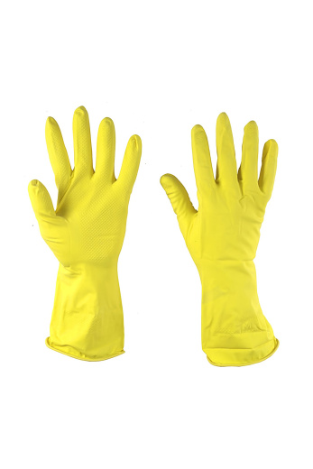 Перчатки хозяйственные латексные с внутренним хлопковым ворсовым слоем