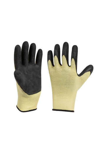 Перчатки рабочие против порезов "Криптон" с резиновым покрытием