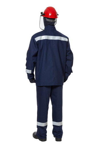 Костюм защитный от электродуги летний/демисезонный "СП04-ЛVII" цвет оранжевый/синий