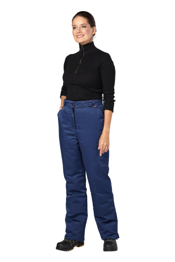 Костюм рабочий женский зимний "Страйк" цвет василек/темно-синий