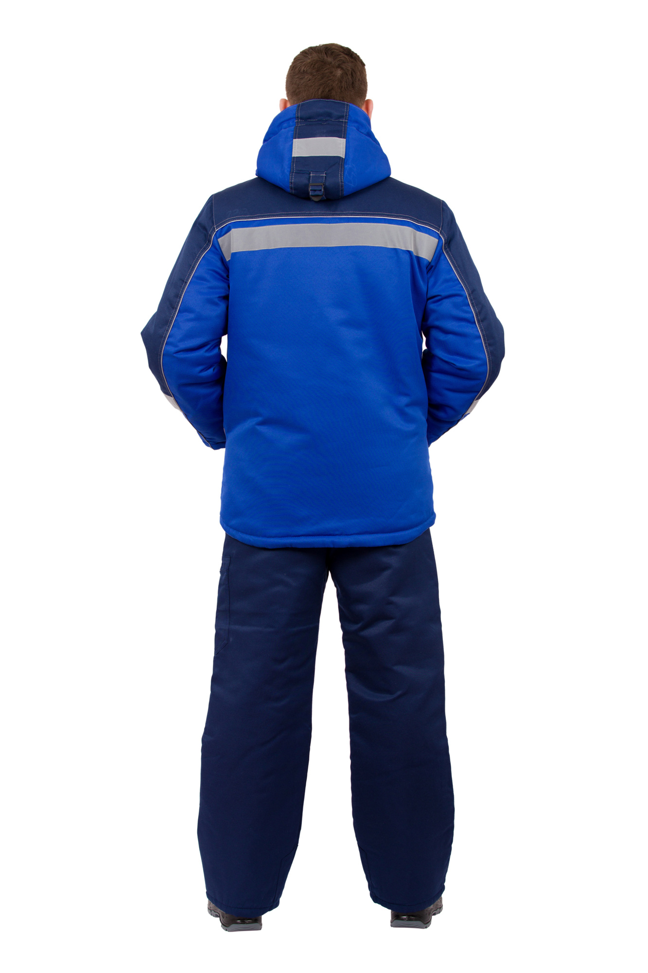 Куртка рабочая мужская зимняя "Страйк" цвет василек/темно-синий