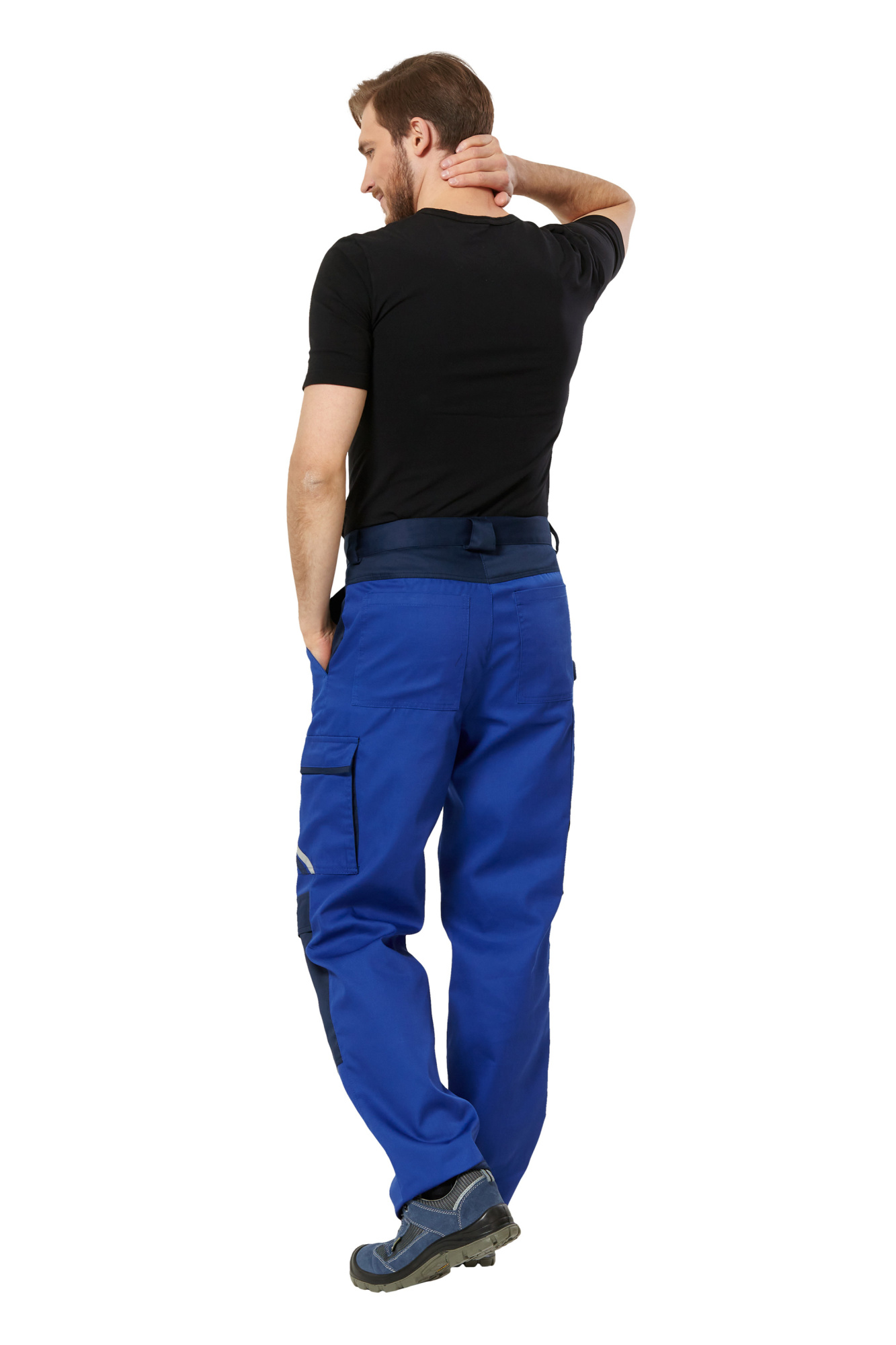 Брюки рабочие мужские летние "Мегаполис" цвет василек/темно-синий