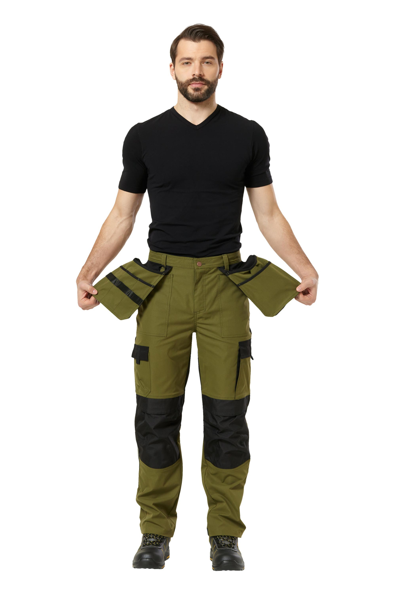 Брюки рабочие мужские летние "Forest" цвет хаки/черный