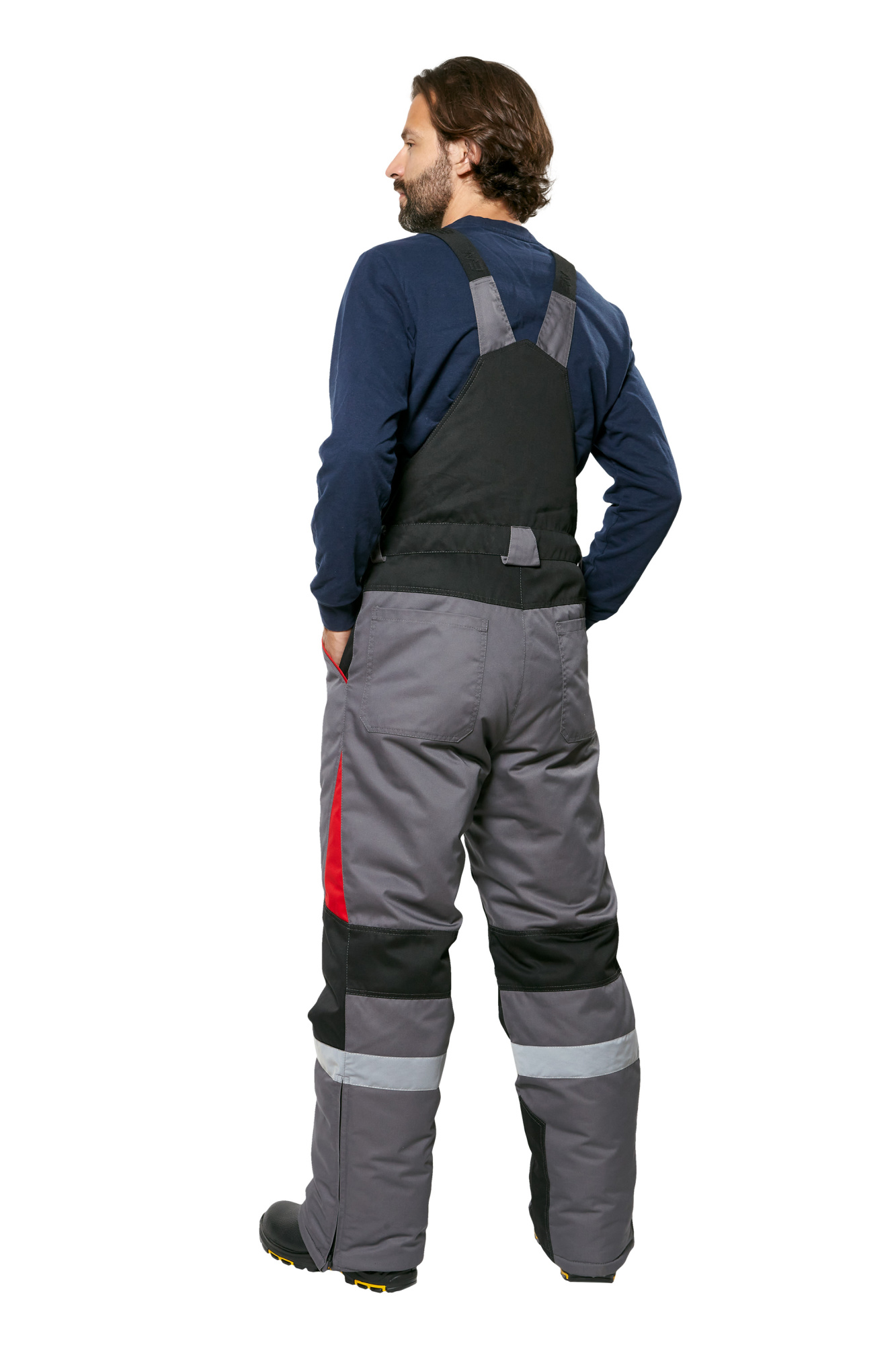 Костюм рабочий мужской зимний "Памир-Норд" 4 и особый климатический пояс цвет серый/черный/красный