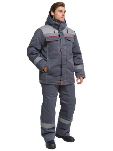 Костюм "Фаворит" утепленный (т.серый/св.серый)