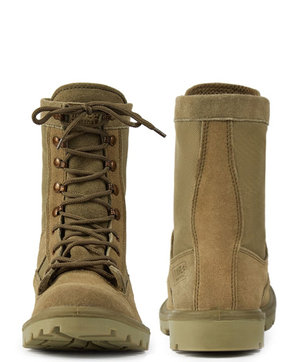 Ботинки с высокими берцами "Ховард" хаки, натуральная кожа