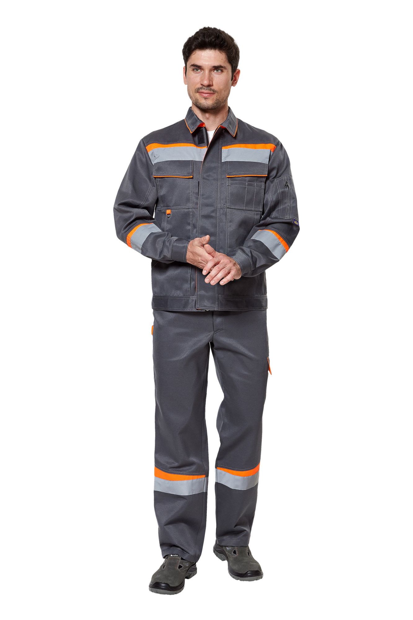 Костюм рабочий мужской летний "Комфорт 1" цвет оранжевый/серый