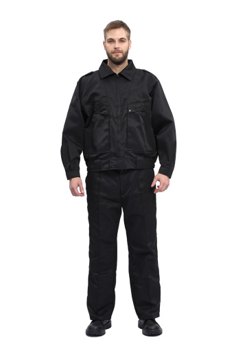 Черный мужской костюм охранника