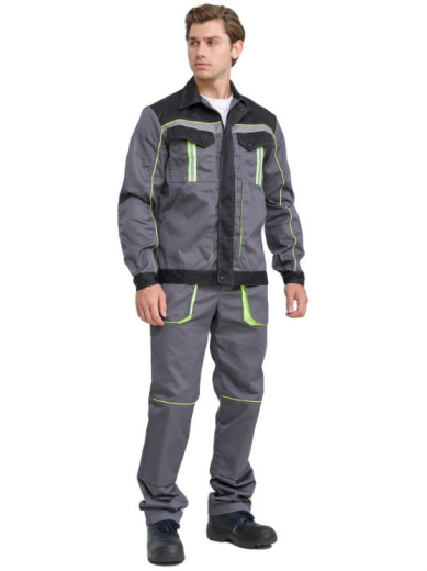 Костюм "Оптима NEO" (т.сер/черн/лайм)